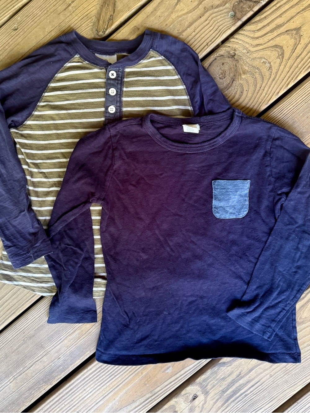 Hanna Andersson Crewcuts Boys Henley Pocket Tee Set Lot Size 6/7 120